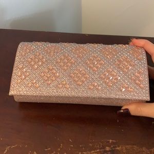 Sparkly pink clutch